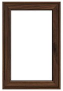 Finestra in PVC noce L 80 x H 120 cm, 1 anta apertura a sinistra