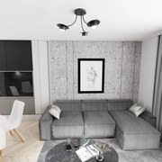 Lampada a soffitto in acciaio ENSO 3 nero da interno 3xGX53