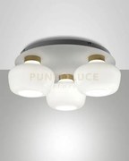 Kino plafoniera bianca 3 luci a led 3000k - 36w - 3900 lm dimmerabile