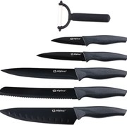 Set 6 Coltelli e Pelapatate Acciaio Inossidabile Antiaderente Carne Pesce Alpina