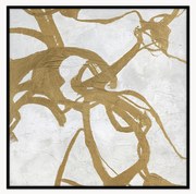 Quadero su tela dipinto a mano con cornice in legno Goldplay