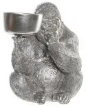 Statua Decorativa DKD Home Decor Argentato Resina Gorilla (32 x 26,5 x 36 cm)