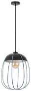 Rabalux 72024 - Lampadario a sospensione con filo SVENS 1xE27/60W/230V nero/blu
