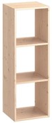 Mensola a muro 3 cubi Kub SPACEO rettangolare in legno L 36 x H 104.9 x P 31.7 cm pino