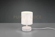 Marie lampada da tavolo base ceramica decorata con paralume bianco ...