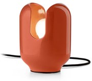 Lumetto Vintage Decò Batucada Ceramica Arancio Pokè 1 Luce E27
