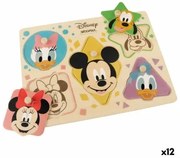 Puzzle di Legno per Bambini Disney + 2 Anni 5 Pezzi (12 Unità)