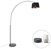 Lampada ad arco intelligente nera con oro incl. Wifi A60 - Arc Basic