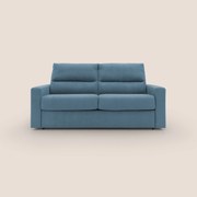 Paloma divano letto con materasso alto 18 cm con Aloe Vera in tessuto impermeabile blu