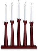 Markslöjd 704176 - Candelabro di Natale MASESKÄR 5xE10/3W/230V rosso