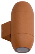 Applique Ovale Bidirezionale IP65 GU10 per esterni, Grande - Corten Colore del corpo Corten