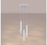 Sollux SL.1694 - Lampadario a sospensione con filo LIRO 3xGU10/10W/230V bianco