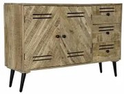 Credenza DKD Home Decor Nero Metallo Legno di mango (140 x 40 x 93 cm)