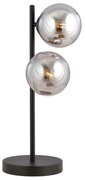 Lampade Da Scrivania Minimal Durga Acciaio Nero Grigio 2 Luci E14 Ip20