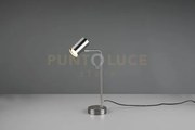 Marley lampada da tavolo spot cilindro acciaio h. 45cm 1 luce attac...