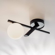 SIGMA Plafoniera Baleo, nero/opale, 1 luce