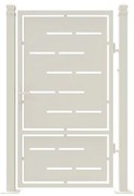 Cancello con serratura manuale Privacy in ferro, apertura a destra, L 104.5 x H 180 cm, di colore bianco