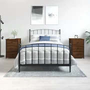 Comodini 2 Pz Rovere Marrone 40x36x60 Cm İn Legno Multistrato /
