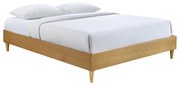 Letto adulto  160 x 200 cm con rete finitura in legno chiaro AYO