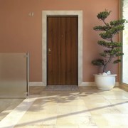 Porta blindata YALE Panther L 90 x H 210 cm noce scuro/bianco apertura destra
