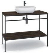 Mobile sottolavabo e lavabo Outline nero L 100 x H 92 x P 45.5 cm 1 vasca