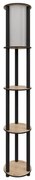 Lampada da terra con ripiani 1xE27/40W/230V 150 cm nero/marrone