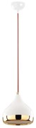 Lampadario a sospensione con filo YILDO 1xE27/40W/230V bianco/oro/rosso