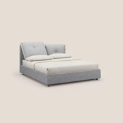 Travis letto contenitore con cuscini mobili trapuntati in tessuto impermeabile T02 grigio chiaro