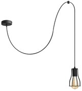 Lampadario a sospensione con filo TUBE LONG 1xE27/15W/230V nero