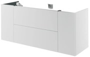 Mobile da bagno sotto lavabo SENSEA Neo bianco laccato L 150 x H 64 x P 48 cm 2 cassetti 2 ante, lavabo non incluso
