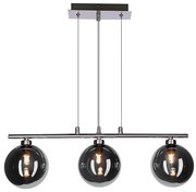 Lampadario a sospensione su cavo SOMUL 3xG9/20W/230V nero fumé