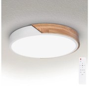 Brilagi - Lampada LED dimmerabile PILANA LED/48W/230V rovere/bianco diam. 40 cm + telecomando