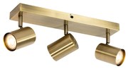 Plafoniera moderna bronzo 3 luci regolabile rettangolare - Jeana
