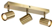Plafoniera moderna bronzo 3 luci regolabile rettangolare - Jeana