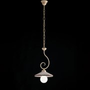 Lampadario Rustico Country Chic Decape Con Ceramica Vietrese 1 Luce Lybra