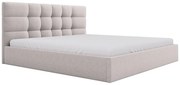 Letto con contenitore 200 x 200 cm Tessuto Beige - ELIAVA di PASCAL MORABITO