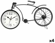 Orologio da Tavolo Bicicletta Nero Metallo 38 x 20 x 4 cm (4 Unità)