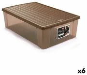 Scatola portaoggetti con coperchio Stefanplast Elegance Beige Plastica 38,5 x 17 x 59,5 cm (6 Unità)