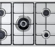 Piano cottura 5 fuochi L 86 cm YAL 59 DD DE'LONGHI silver griglie in acciaio smaltato