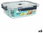 Porta pranzo Ermetico Quttin   Rettangolare 1,5 L 23 x 17,8 x 7,6 cm (6 Unità)