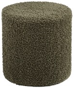 Poggiapiedi verde con rivestimento in bouclé Ejby – House Nordic