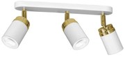 Faretto RENO 3xGU10/8W/230V bianco/oro