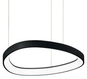 Sospensione Moderna Gemini Metallo Nero Led 38W 3000K Luce Calda