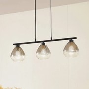 Lampada a sospensione Lindby Pendura, nero, vetro, lunghezza 75 cm