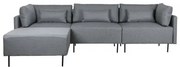 Divano Chaise Longue DKD Home Decor Grigio Metallo Moderno 276 x 152,5 x 84 cm