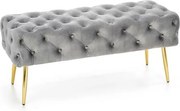 Panca imbottita Athena - Grigio/Oro