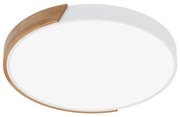 Plafoniera LED Rotonda 36W CCT, Ø500mm, Legno/Bianco - OSRAM LED Colore Bianco Variabile CCT