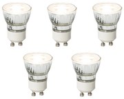 Set di 5 lampadine LED GU10 dimmerabili 35mm 3W 220LM 3000K