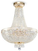 Lampadaro Contemporaneo Bella Metallo Oro 8 Luci Diffusori Metallo