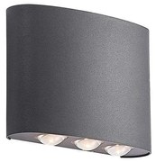 Lindby - Gatlin 6 Applique da Esterno Dark grey Lindby